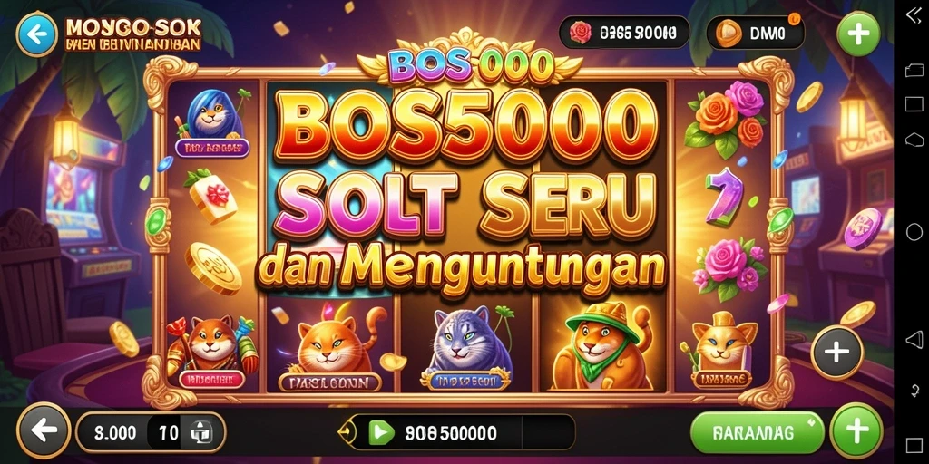 Tampilan gameplay seru dan penuh warna dari BOS5000.