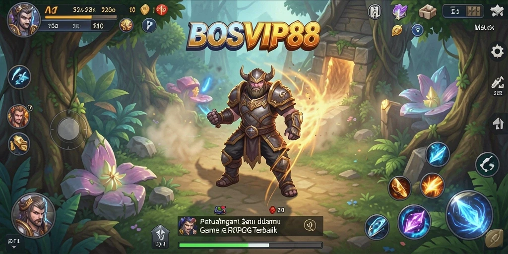 Tampilan gameplay seru dalam RPG BOSVIP88 yang penuh aksi.
