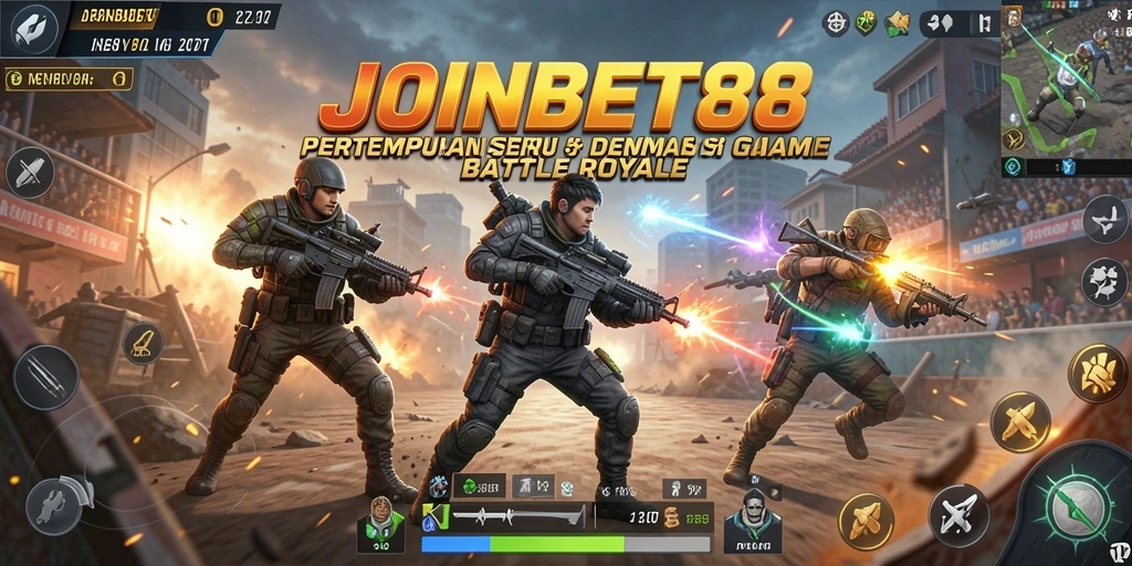 Screenshot gameplay JOINBET88 menampilkan peperangan sengit antar pemain.