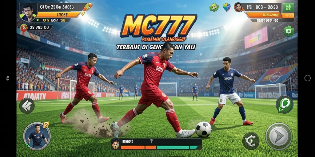 Tampilan layar bermain <strong>MC777</strong> yang menegangkan dalam pertandingan olahraga.