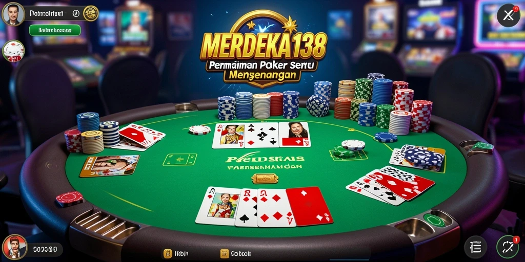 Screenshot gameplay menunjukkan keseruan bermain Poker di MERDEKA138.