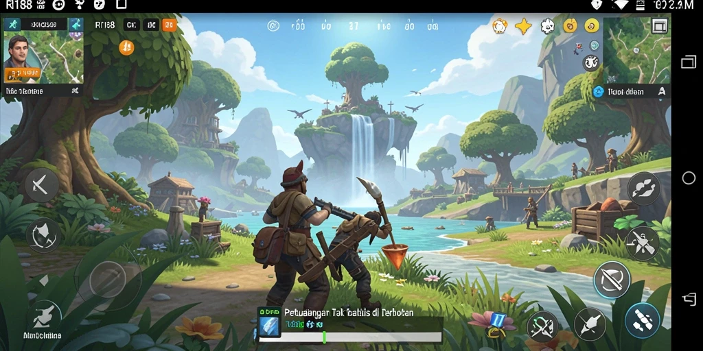 Tangkapan layar menampilkan petualangan seru di dunia Open World RI188.