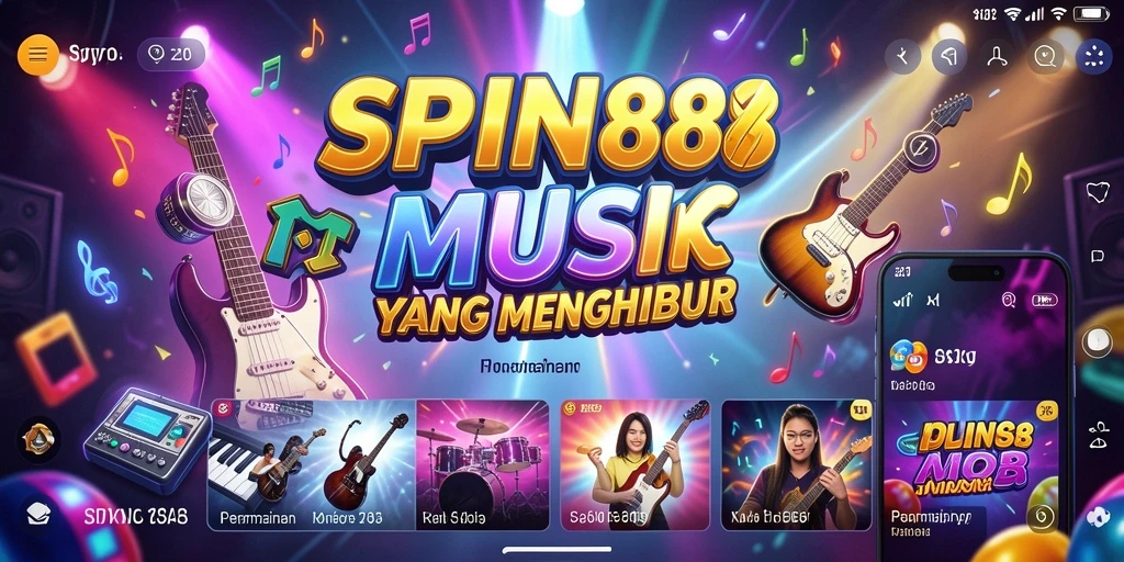 Tampilan gameplay SPIN88 menampilkan interaksi seru dengan musik.