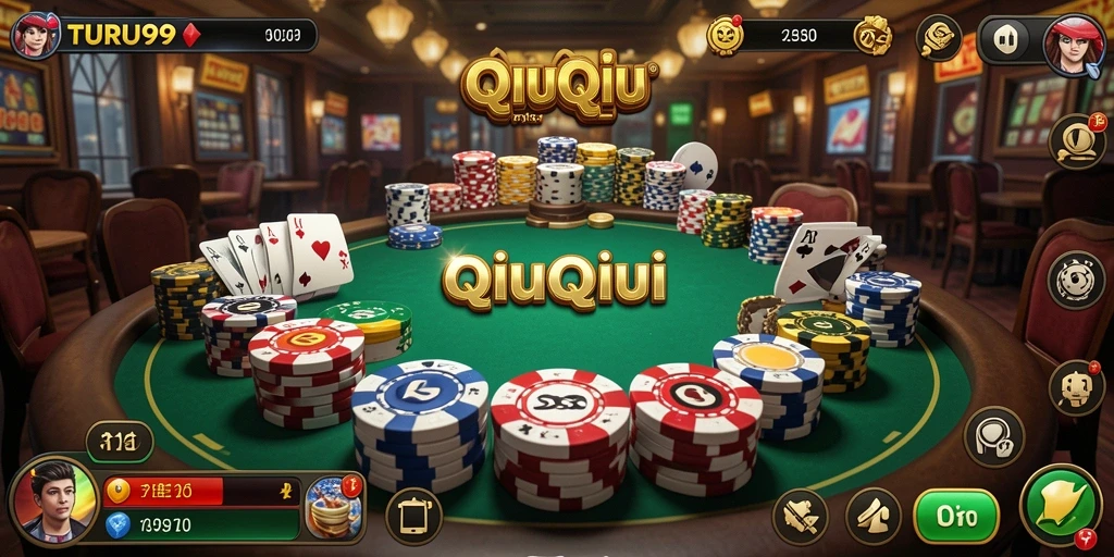 Tangkapan layar utama TURU99 menampilkan gameplay seru QiuQiu.