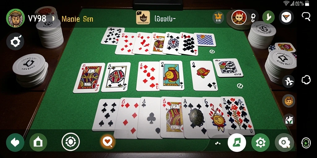 Screenshot utama V98 menampilkan gameplay seru Gaple.
